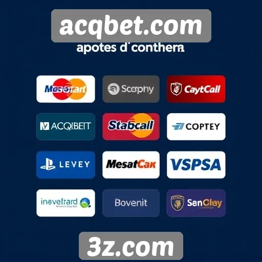 Métodos de pagamento disponíveis no acqbet.com